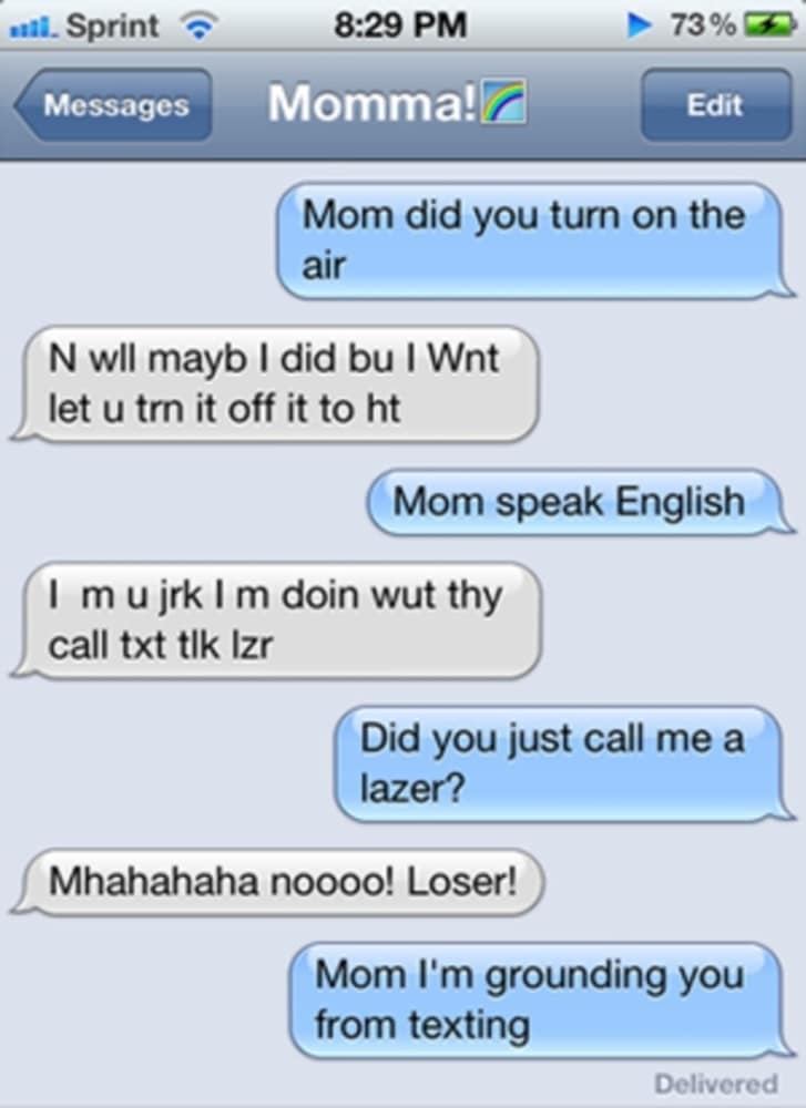 Funny Text Messages From Parents