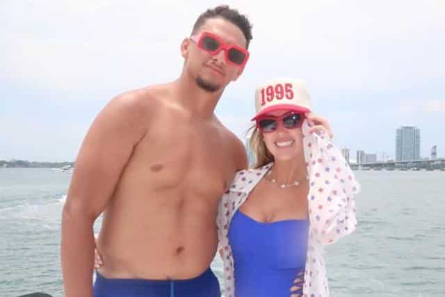 Patrick Mahomes Says Goodbye to His 'Dad Bod' as He Showcases His Off-Season Abs During Miami Boat Party with Wife Brittany